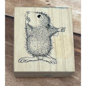 1999 HOUSE MOUSE 342D MUDPIE TELLS LARGE WOOD / RUBBER STAMP BY STAMPA ROSA